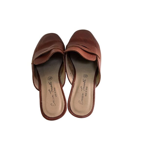 Enzo Tesoti Brown Leather Penny Loafer Mules made In Spain Size 41(9.5) - Picture 4 of 8